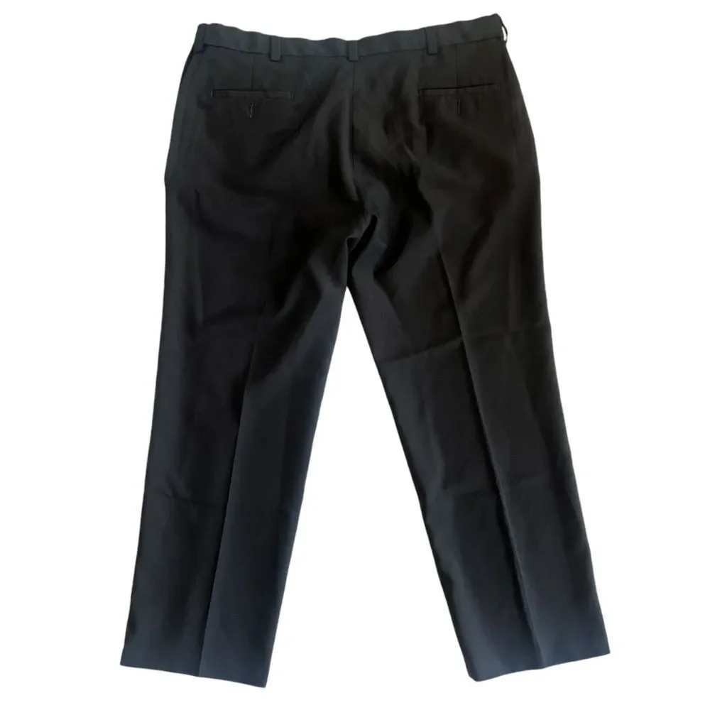 Haggar Classic Fit Expandable Waistband Black Pants Slacks 40 X 30